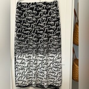 Large Shawl, black & white